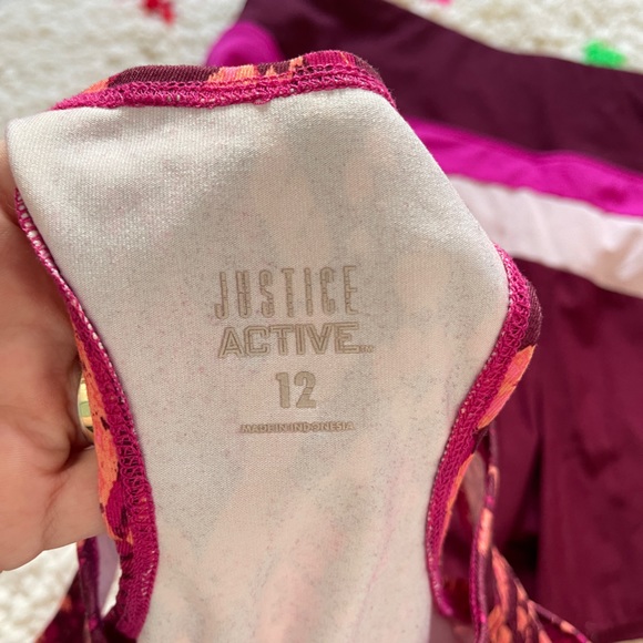 Justice Active Sports Bra and Shorts Set (S Girl’s L/12) - Picture 7 of 8